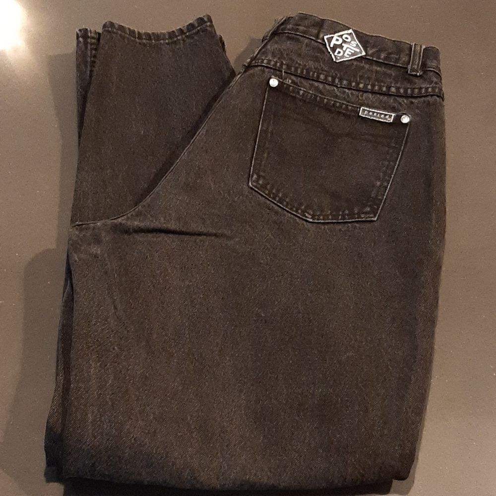 Posted Relaxed Black Jeans 